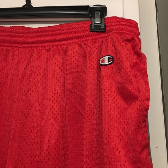 Champion Shorts Mens Red Athletic Shorts Poshmark